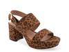 Camera Platform Sandal Brown/Black Leopard Print Fabric view