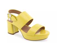 Camera Platform Sandal Yellow Patent Synthetic view