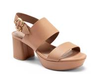 Camera Platform Sandal Light Brown Leather view