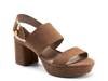 Camera Platform Sandal Brown Suede view
