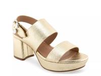 Camera Platform Sandal Gold Metallic Textured Synthetic view