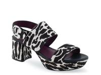 Camera Platform Sandal Black/White Calf Hair view
