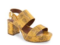 Camera Platform Sandal Yellow Snake Print Leather view