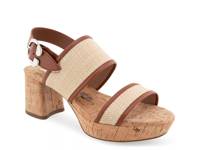 Camera Platform Sandal Sand Raffia/Cork Heel view