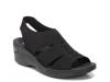 Double Up Wedge Sandal Black view
