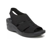 Double Up Wedge Sandal Black view