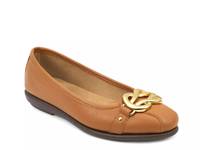Big Bet Ballet Flat Brown Faux Leather view