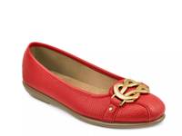 Big Bet Ballet Flat Red Faux Leather view