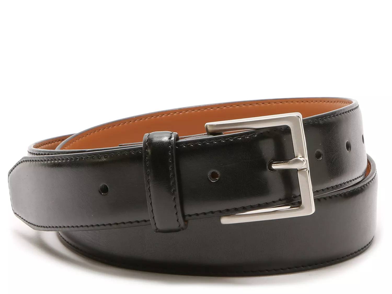 Edge Stitched Men's Leather Belt