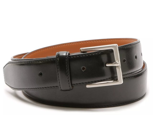 Edge Stitched Men's Leather Belt