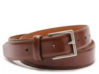 Edge Stitched Men's Leather Belt Cognac view