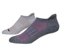 Ghost Midweight No Show Socks - 2 Pack Grey/Pink view