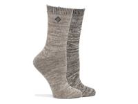 Supersoft Marled Women's Crew Socks - 2 Pack Light Brown view