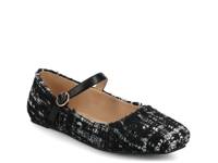 Carrie Mary Jane Flat Black/White Tweed view
