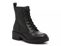 Telinda Combat Boot Black Leather view