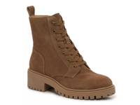 Telinda Combat Boot Cognac Suede view