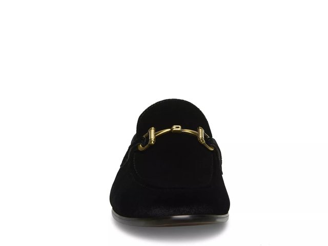 Steve Madden Delrayy Black Velvet Loafers with Gold Accent Steve Madden Delrayy Loafer - Free Shipping | DSW main image 3