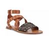 Cevie Gladiator Sandal Brown/Black/Tan Logo view