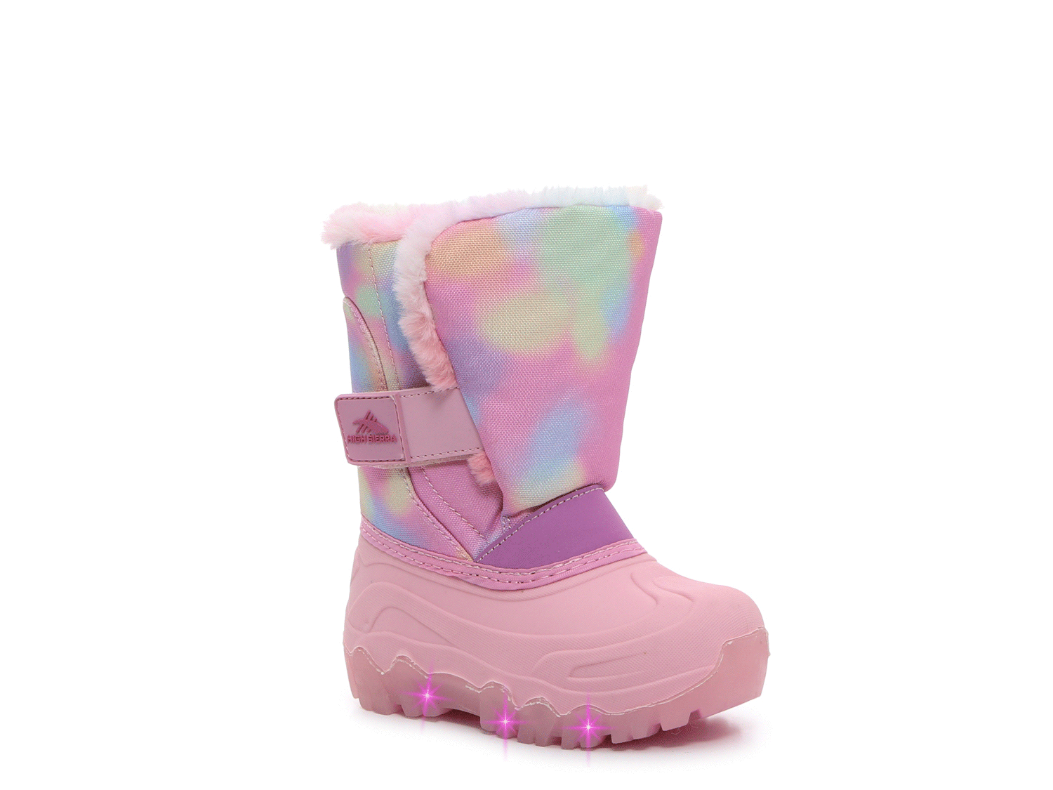 Rainbow Light-Up Snow Boot - Kids' Pink/Multicolor view