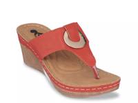 Genelle Wedge Sandal Coral Red view