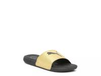 Cool Cat Glitz Slide Sandal  - Kids' Gold Metallic view