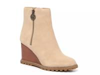 Evelyn Wedge Bootie Beige Suede view