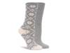 Cashmere Women's Crew Socks Grey/White view