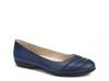 Clara Flat Navy Faux Leather view