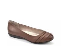 Clara Flat Brown Faux Leather view