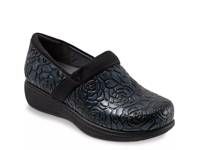 Meredith Sport Clog Navy Embossed Floral Print view