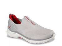 Go Walk 6 Slip-On Sneaker - Men's Grey/Red view