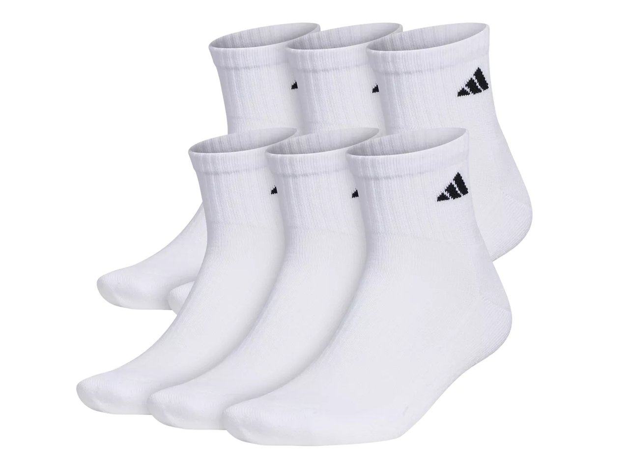 Cushioned Men's Quarter Ankle Socks - 6 Pack