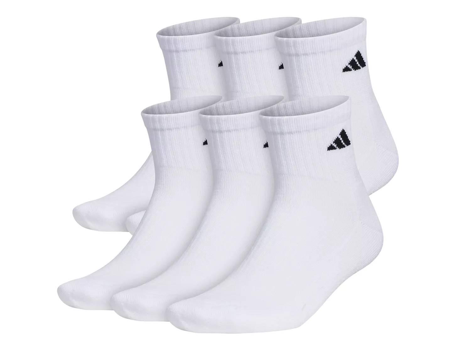 Cushioned Men's Quarter Ankle Socks - 6 Pack