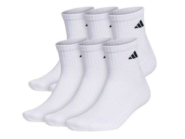 Cushioned Men's Quarter Ankle Socks - 6 Pack