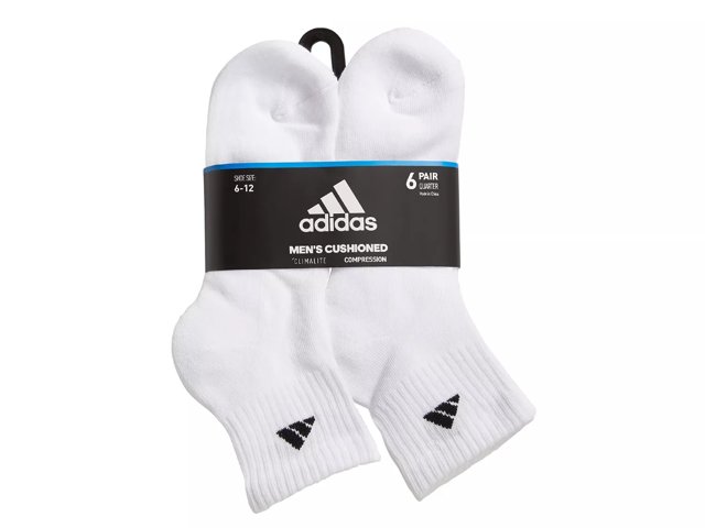 Cushioned Men's Quarter Ankle Socks - 6 Pack