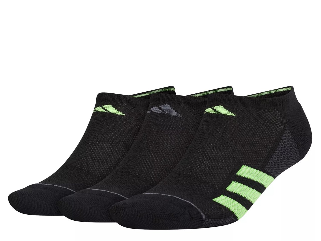 Superlite Stripe II Men's No Show Socks - 3 Pack