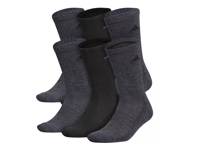 Cushioned Men's Crew Socks - 6 Pack Black view