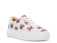 Sidny Platform Sneaker White Baseball Print view