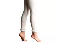 Faux Fur Lined Kids' Leggings Tan view