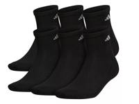 Athletic Cushioned Men's Quarter Ankle Socks - 6 Pack Black view