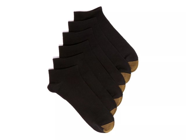 Solid Men's No Show Socks - 6 Pack