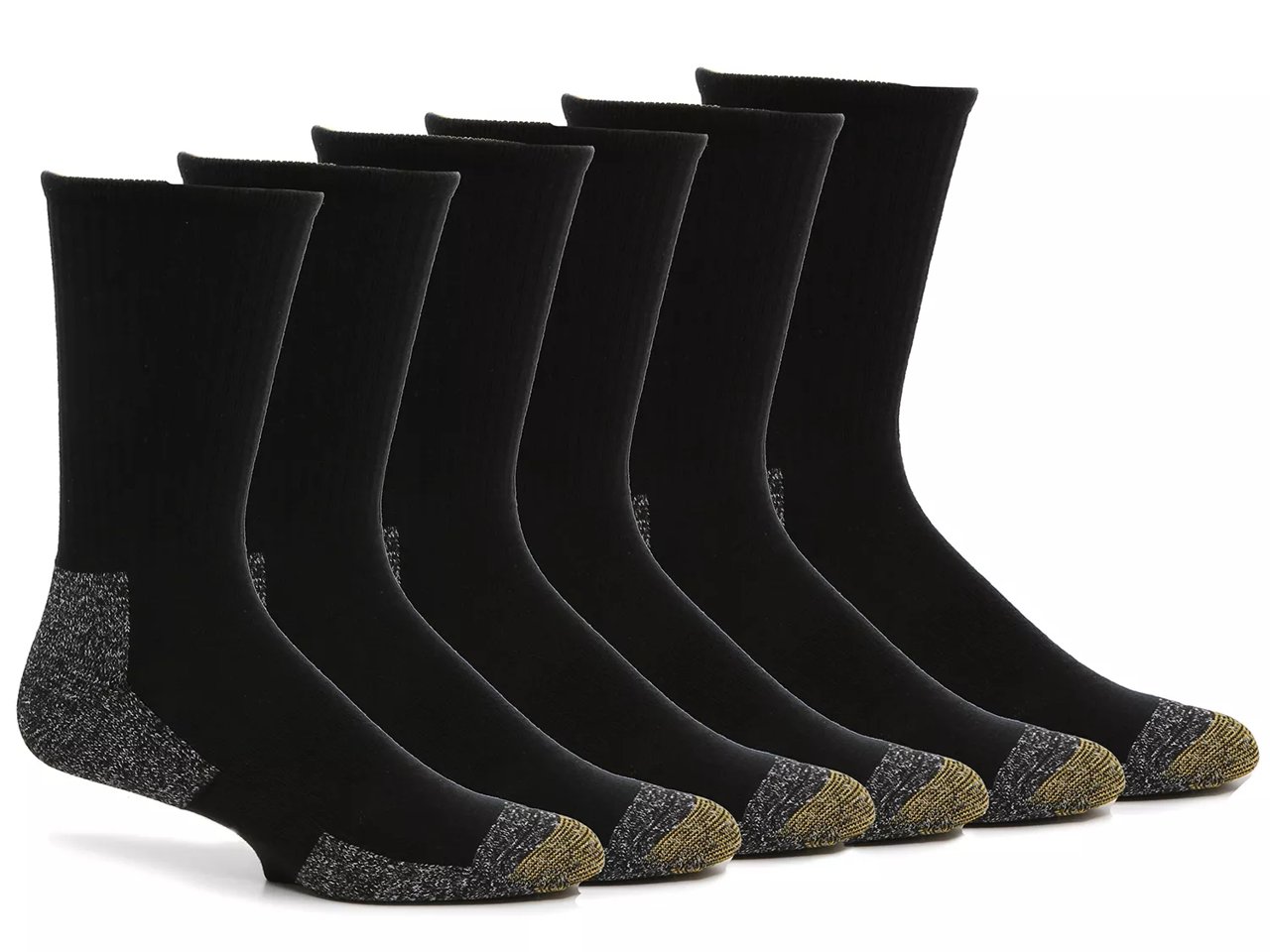 Solid Men's Crew Socks - 6 Pack