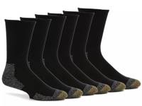 Solid Men's Crew Socks - 6 Pack Black view