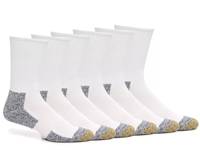 Solid Men's Crew Socks - 6 Pack White view