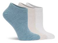 Powder Women's No Show Socks - 3 Pack Blue/Cream/Off White view