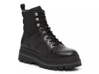 Sashia Platform Combat Boot Black Leather view