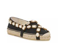Crystal Espadrille Flat Black view