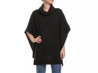 Cable Knit Poncho Black view