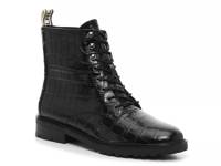 Ensley Combat Boot Black Croc Print view
