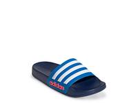 Adilette Shower Slide Sandal - Kids' Blue/White view